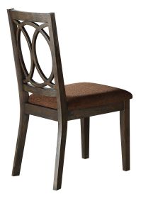 Jameson Brown Fabric & Espresso Finish Side Chair (Set of 2)