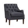 Dark Gray Accent Chair Button-Tufted Boucle Fabric Upholstery Modern Living Room Furniture 1pc