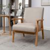 25.38'' Wide Classic Mid-Century Modern Arm Chair, Light Camel