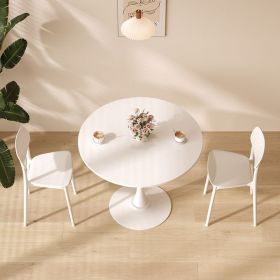 Modern Round Dining Table, ‚àÖ31.5'' Kitchen Dining Room Furniture, Coffee Table, Leisure Table, Living Room Table, White, Xmas Christmas Gift