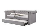 Justice Smoke Gray Fabric Daybed W/Trundle (Twin)