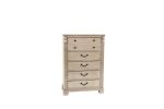 Antique Silver 1pc Chest Of Drawers Storage Bedroom Furniture Traditional Classic Style Chest