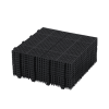 12 x 12 Inch Black Interlocking Deck Tiles Plastic Waterproof Outdoor All Weather Anti-slip Bathroom Shower Balcony Porch Strong Weight Capacity Upto