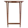 Alex 5-Pc Snack Table Set; Walnut