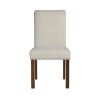 Upholstered Dining Chair with Nailhead Trim Set of 2