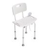 VEVOR Shower Chair, Shower Seat with Back, Adjustable Height Shower Stool, Shower Chair for Inside Shower Bathtub