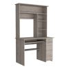 Tucson 2 Piece Office Set, Bookcase + Desk , Light Gray