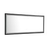 (ONLY FOR PICKUP)  88in. W x 38in. H Oversized Rectangular Black Framed LED Mirror Anti-Fog Dimmable Wall Mount Bathroom Vanity Mirror Wall Mirror Kit