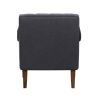 Dark Gray Accent Chair Button-Tufted Boucle Fabric Upholstery Modern Living Room Furniture 1pc