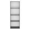 Bookcase Benzoni, Office, Matt Gray / White