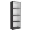 Bookcase Benzoni, Office, Matt Gray / White