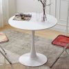 Modern Round Dining Table, ‚àÖ31.5'' Kitchen Dining Room Furniture, Coffee Table, Leisure Table, Living Room Table, White, Xmas Christmas Gift