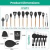 35Pcs Kitchen Cooking Utensils Set Spatula Set Baking Utensil Set Kitchen Accessories Necessities with Holder Egg Whisk Separator Tong Turner Spoons C