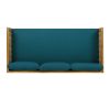 CLAREMONT 3 SEATER DAYBED WITH RATTAN ARMS (TEAK CUSHION)