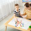 Children's Sensory Table with Stool, Kids Activity Table with 2 Storage Bins & 2 Pen Holders & Paper Roll