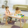 Children's Sensory Table with Stool, Kids Activity Table with 2 Storage Bins & 2 Pen Holders & Paper Roll