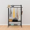 1pc, Free Standing Metal Towel Stand with Storage Shelf and Wheel for Extra Large Towel Blanket Drying, Metal Towel Drying Rack and Blanket Holder