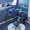 L Shaped Gaming Desk,Black