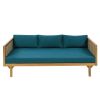 CLAREMONT 3 SEATER DAYBED WITH RATTAN ARMS (TEAK CUSHION)