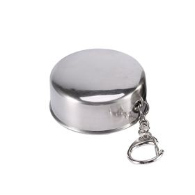 S Stainless Steel Travel Folding Cup Camp Keychain Retractable Telescopic Foldable (Option: Macaron)