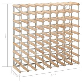 vidaXL Wine Rack for 72 Bottles Solid Pinewood (Option: Macaron)