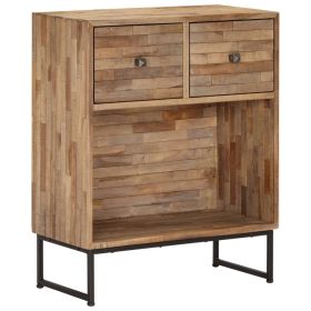 vidaXL Sideboard Reclaimed Teak Wood 23.6"x11.8"x29.5" (Option: Macaron)