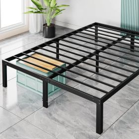 Heavy Duty Metal Bed Frame with Sturdy Steel Slat Support,QUEEN (Color: as Pic)