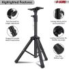 5 Core Speaker Stand Tripod Floor Heavy Duty Adjustable 24 to 36 Inch DJ Studio Short Monitor Stands Pole Mount + Bag - SS HD 3FT BLK Bag