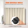 VEVOR Room Divider, 8 ft x 10 ft Portable Panel Room Divider with Wheels Curtain Divider Stand, Room Divider Privacy Screen for Office, Bedroom