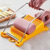 1pc, Multifunctional Luncheon Meat Cutter, Stainless Steel Egg Cutter, Cutting 10 Pieces For Fruit Onion Soft Food Roast Legs, Spam Slicer