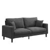 74" High Resilience three seater Sofa, Wooden Frame 3 Seat Sofa, Comfy, Modern Upholstered Sofa, Living Room Bedroom Apartment