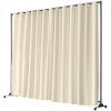 VEVOR Room Divider, 8 ft x 10 ft Portable Panel Room Divider with Wheels Curtain Divider Stand, Room Divider Privacy Screen for Office, Bedroom