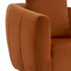 360¬∞ Swivel Accent Chair, Modern Velvet Fabric Living Room Armchair with Fluffy Cushions, Comfy Wide Upholstered, Barrel Accent Chairs for Living Roo