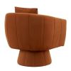 360¬∞ Swivel Accent Chair, Modern Velvet Fabric Living Room Armchair with Fluffy Cushions, Comfy Wide Upholstered, Barrel Accent Chairs for Living Roo