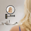 8.6" Wall Mounted Makeup Mirror with LED Lights, Double Sided 1X/10X Magnifying Mirror, 360¬∞ Swivel Bathroom Vanity Mirror with Extension Arm