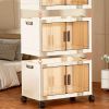 1pc multi-layer foldable open storage cabinet for home living room high-looking storage box dormitory wheeled multi-layer book snack storage locker