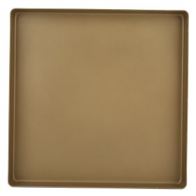 28x28x3cm Gold Aluminum Alloy Square Shape Non-Stick Baking Tray Bread Pizza Tray Baking Tool (Option: as picture)